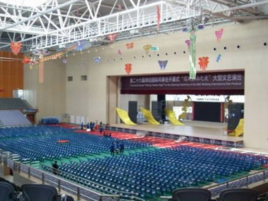 濰坊學院體育館第十一屆全運會會議室91看片地址設備應用案例